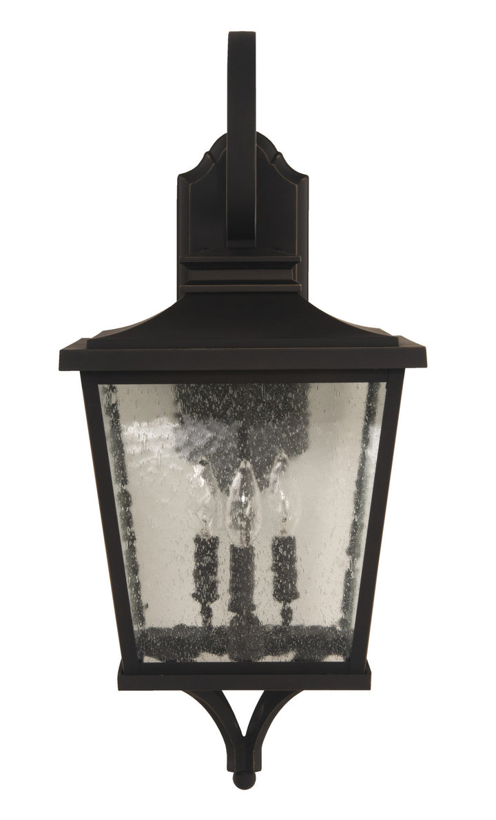 Tillman Three Light Outdoor Wall Mount in Dark Bronze Gilded