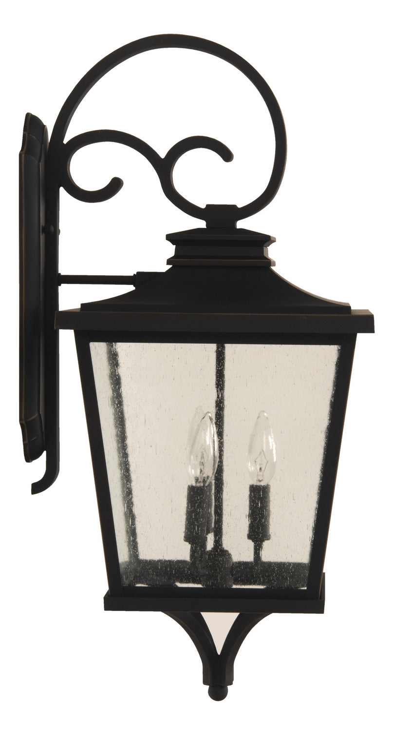 Tillman Three Light Outdoor Wall Mount in Dark Bronze Gilded