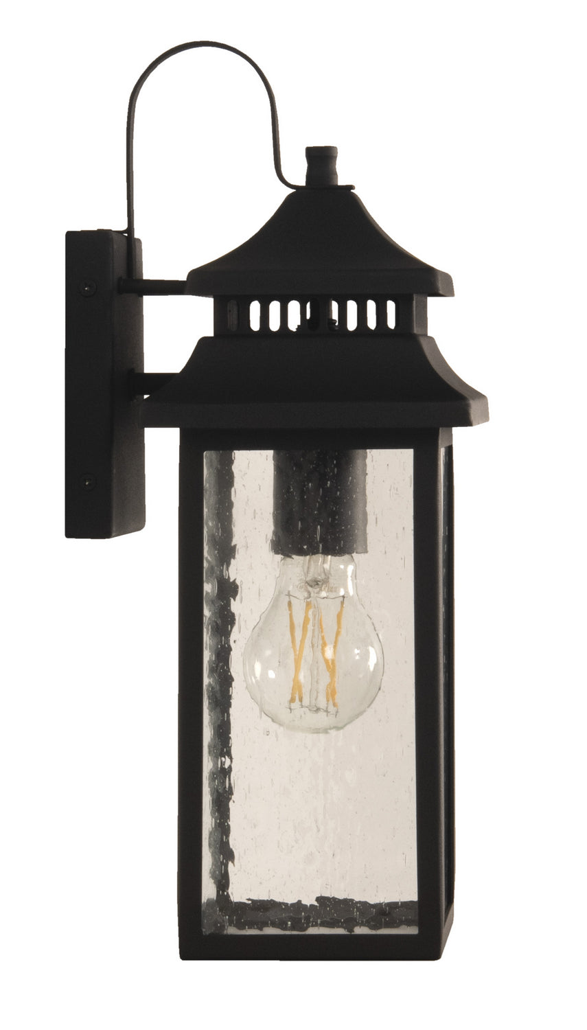 Crossbend One Light Outdoor Wall Mount in Textured Black