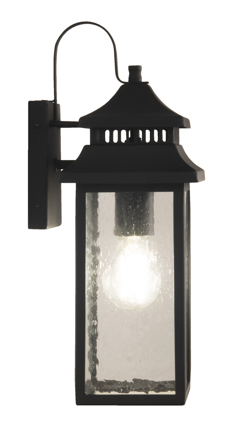 Crossbend One Light Outdoor Wall Mount in Textured Black