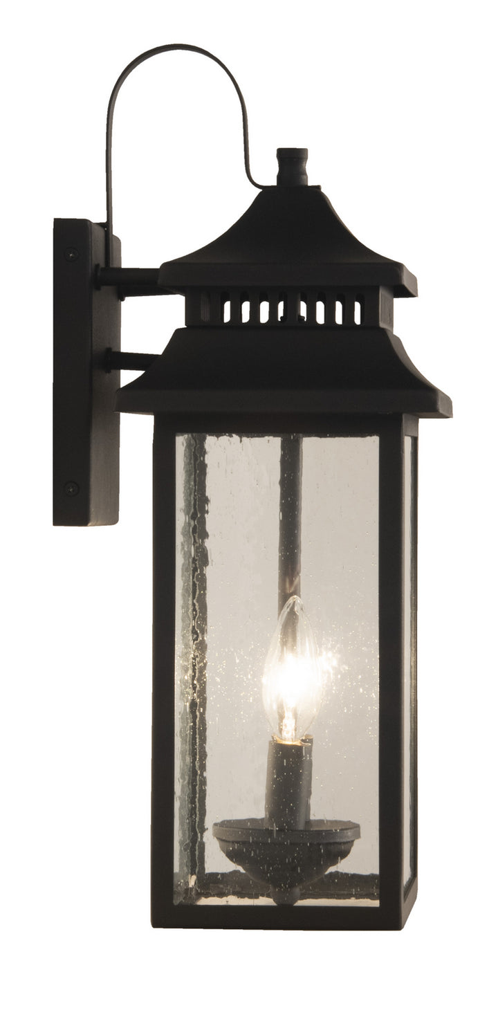 Crossbend Two Light Outdoor Wall Mount in Textured Black