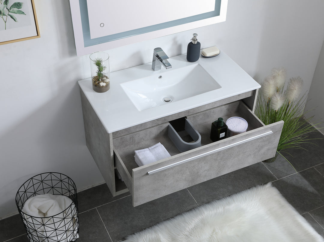 Elegant Lighting Single Bathroom Floating Vanity