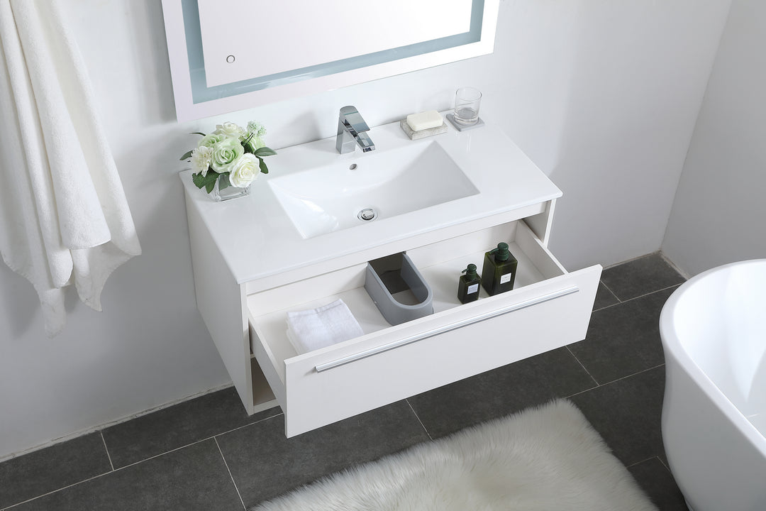 Elegant Lighting Single Bathroom Floating Vanity