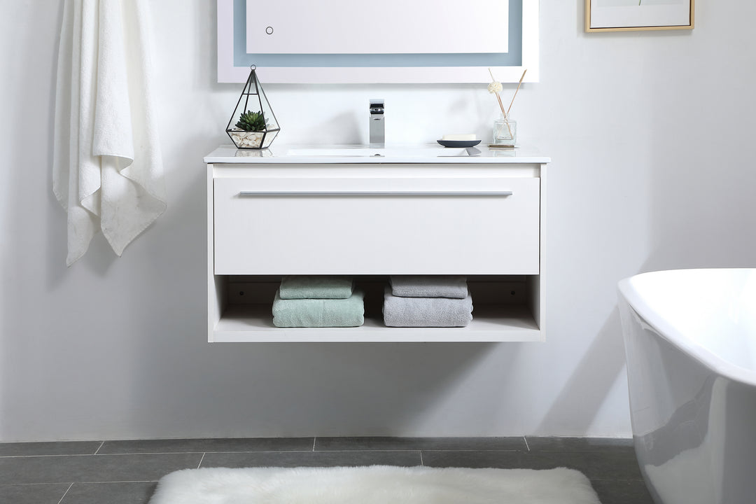 Elegant Lighting Single Bathroom Floating Vanity