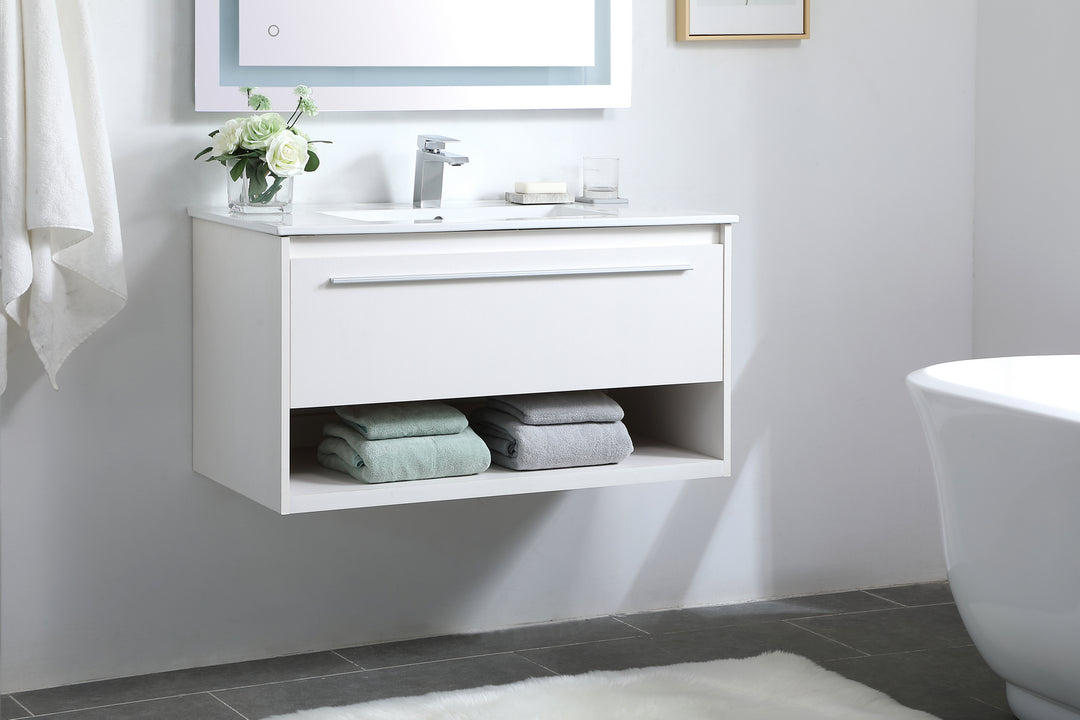 Elegant Lighting Single Bathroom Floating Vanity