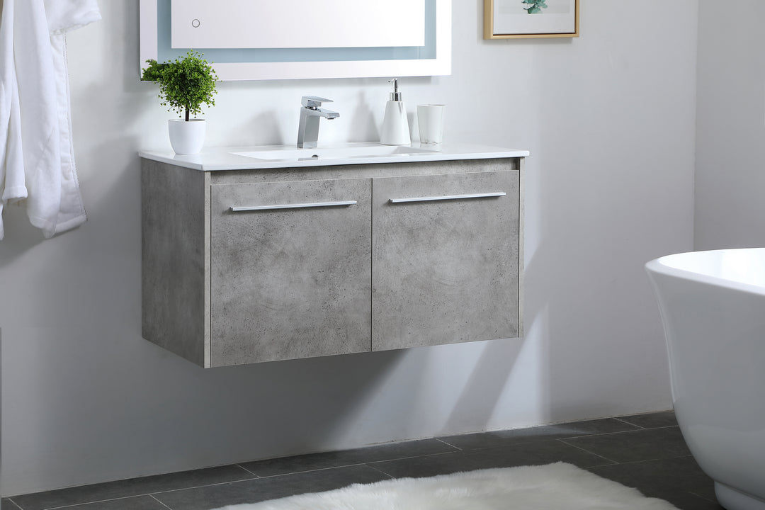 Elegant Lighting Single Bathroom Floating Vanity