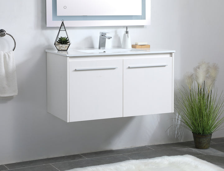 Elegant Lighting Single Bathroom Floating Vanity