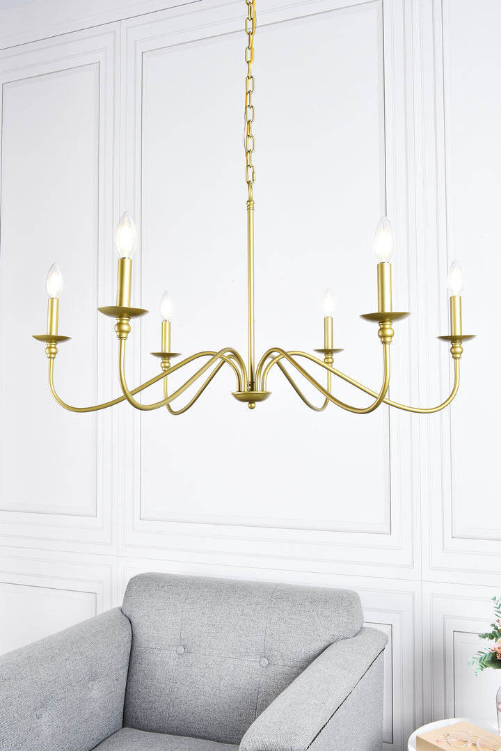 Elegant Lighting Six Lights Chandelier