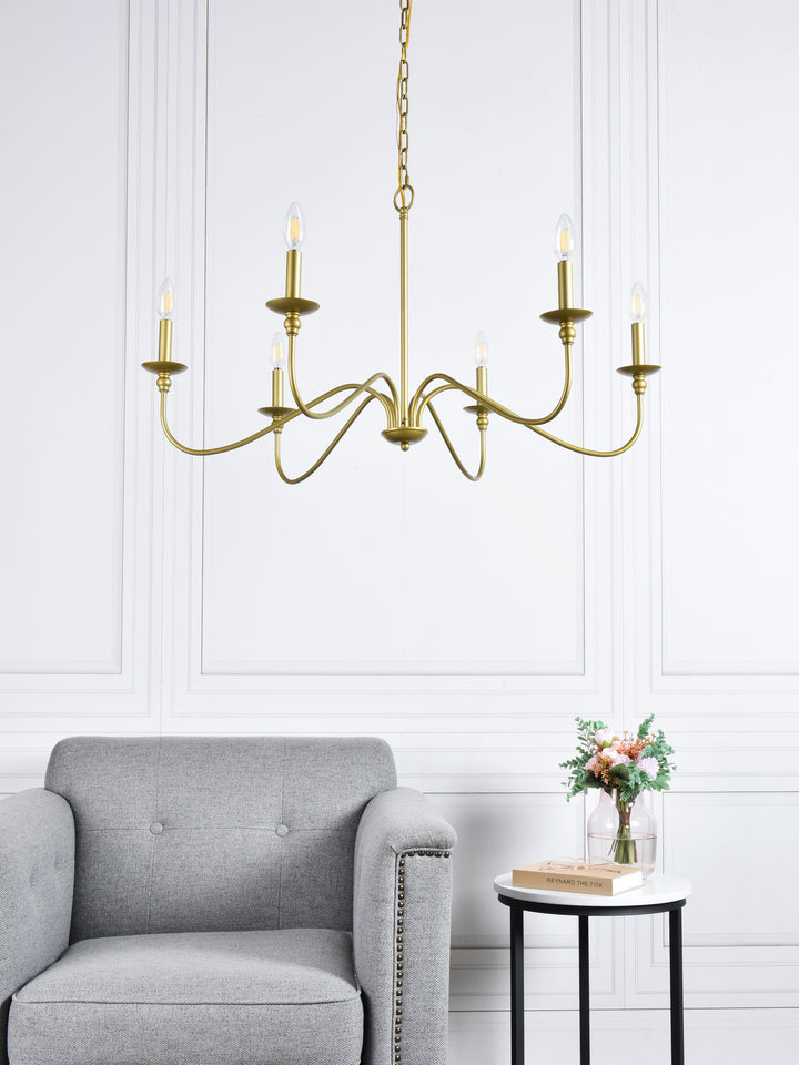 Elegant Lighting Six Lights Chandelier