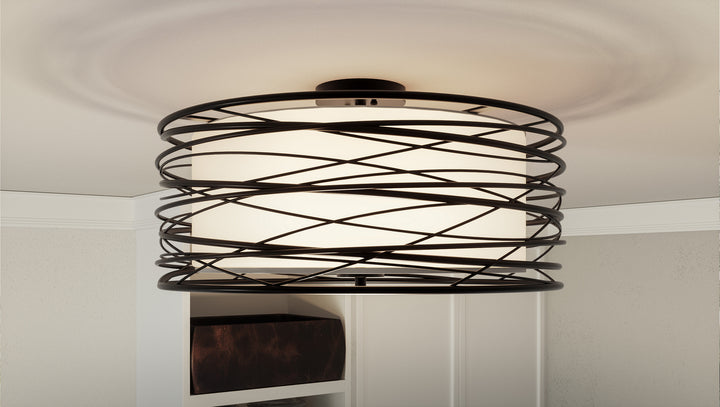 Quoizel Three Light Semi-Flush Mount