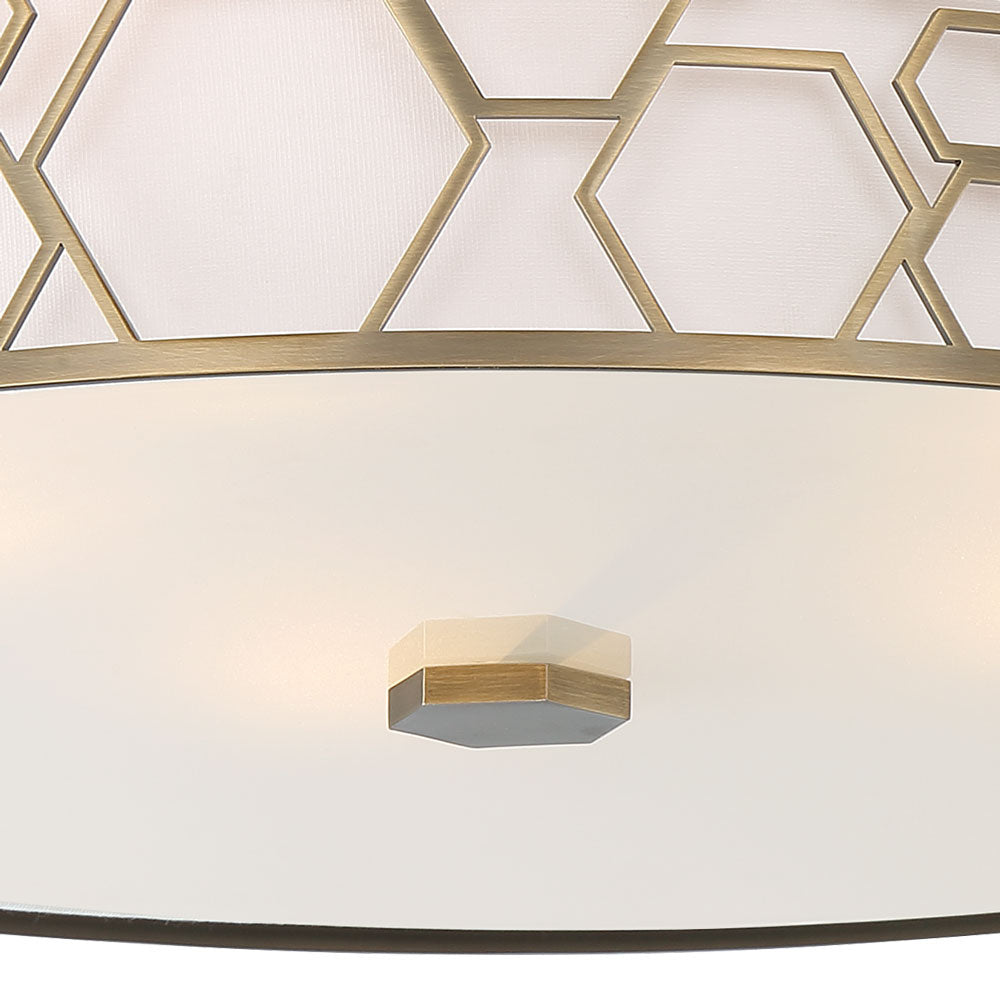 Minka Lavery LED Flush Mount in Polished Satin Brass