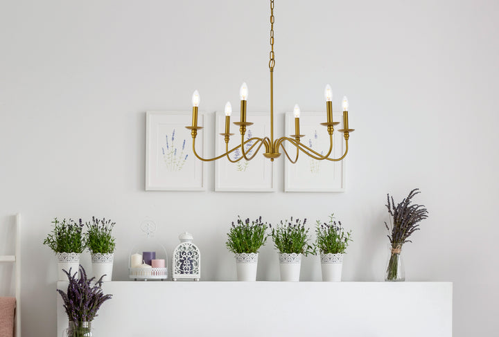 Elegant Lighting Six Light Chandelier