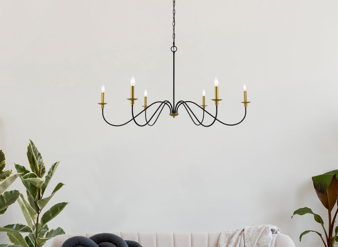 Elegant Lighting Six Light Chandelier