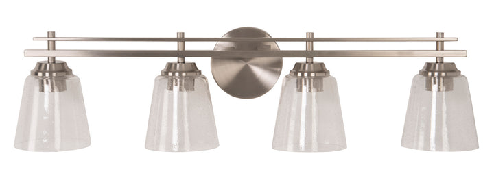 Drake Four Light Vanity in Brushed Polished Nickel