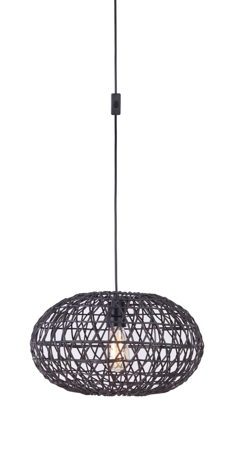 Swag Pendants One Light Pendant in Flat Black