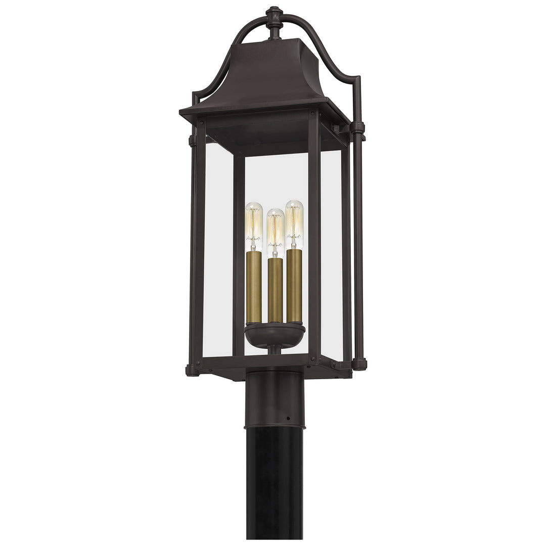 Quoizel Three Light Outdoor Post Mount