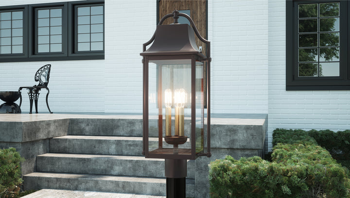 Quoizel Three Light Outdoor Post Mount