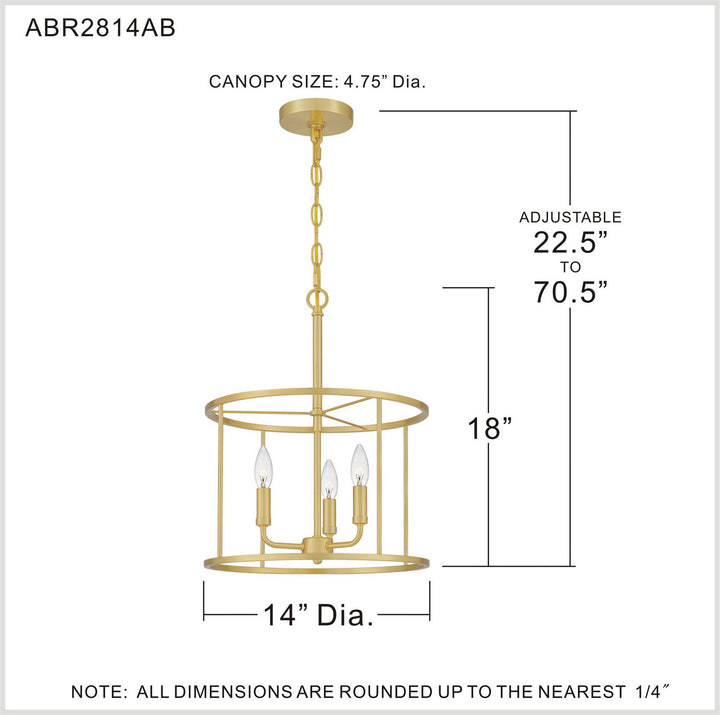 Quoizel Three Light Pendant