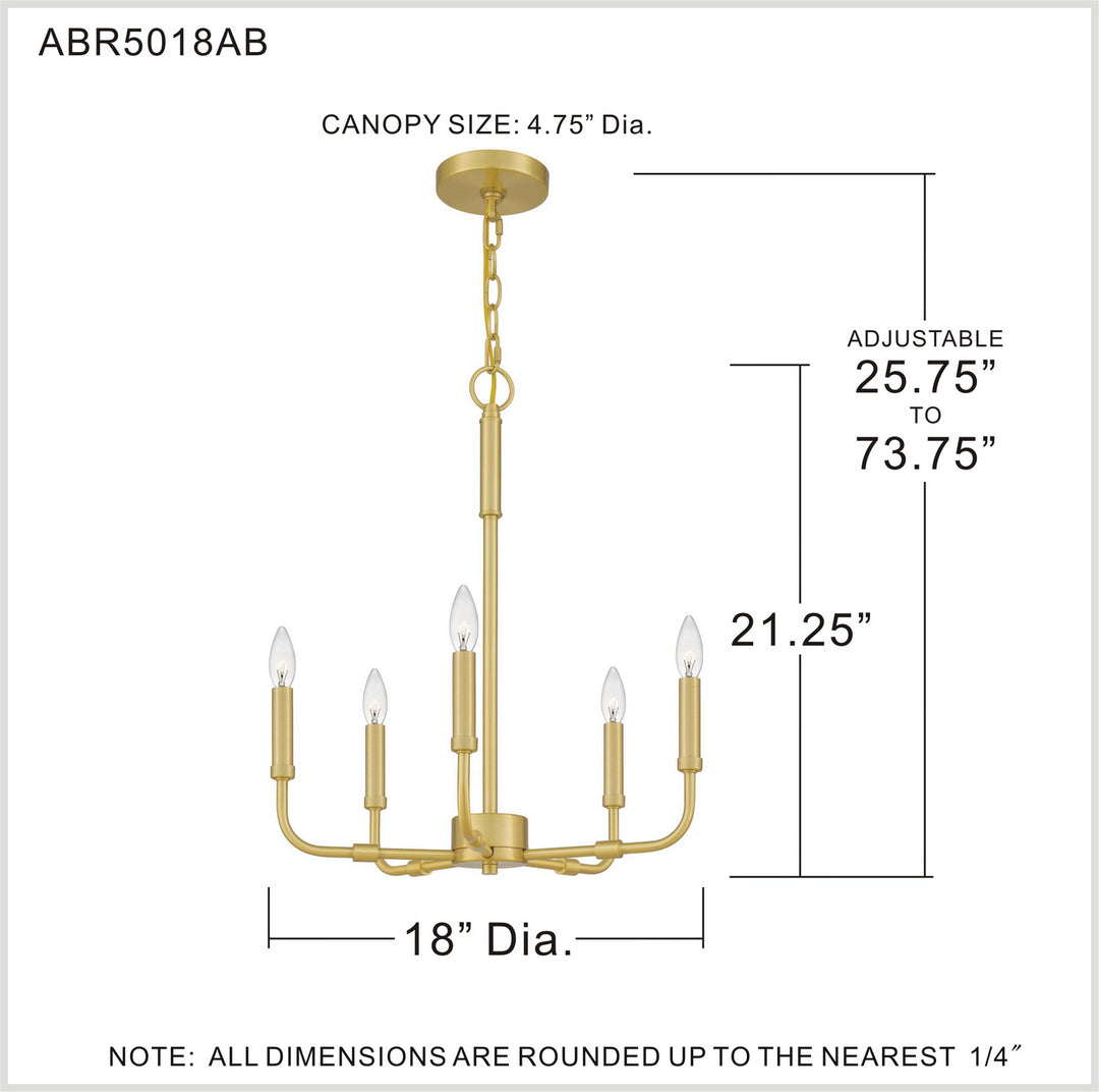 Quoizel Five Light Chandelier