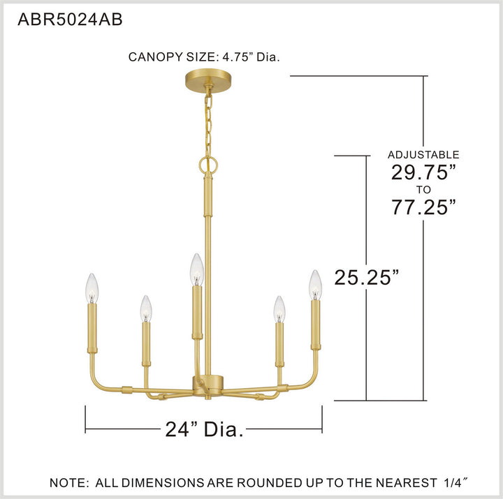 Quoizel Five Light Chandelier