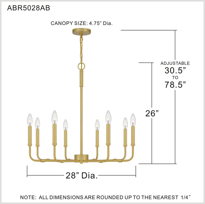 Quoizel Eight Light Chandelier