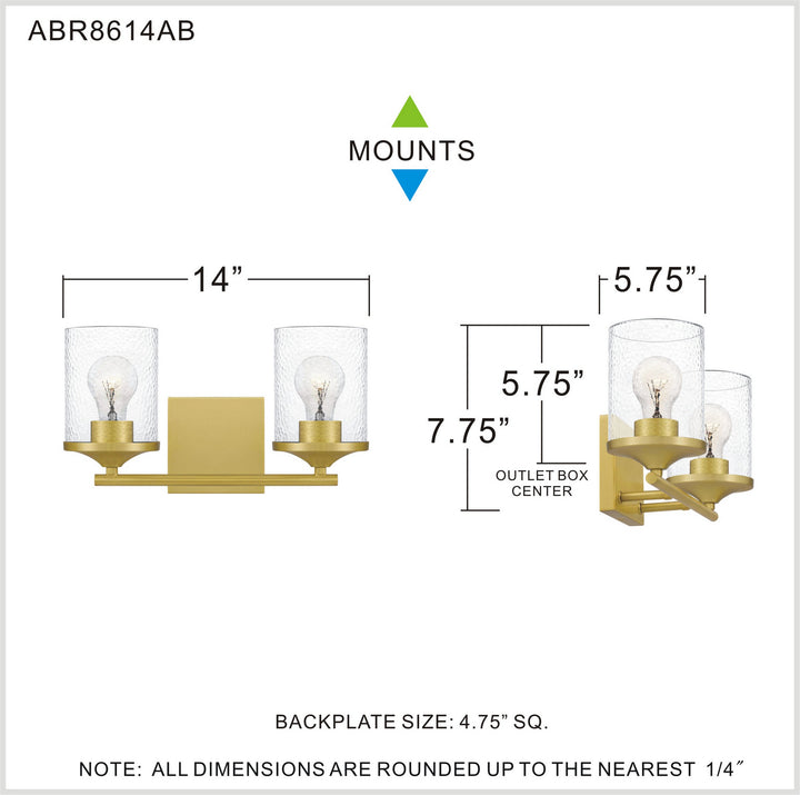 Quoizel Two Light Bath