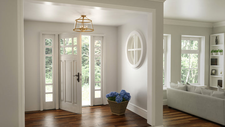 Quoizel Four Light Semi-Flush Mount