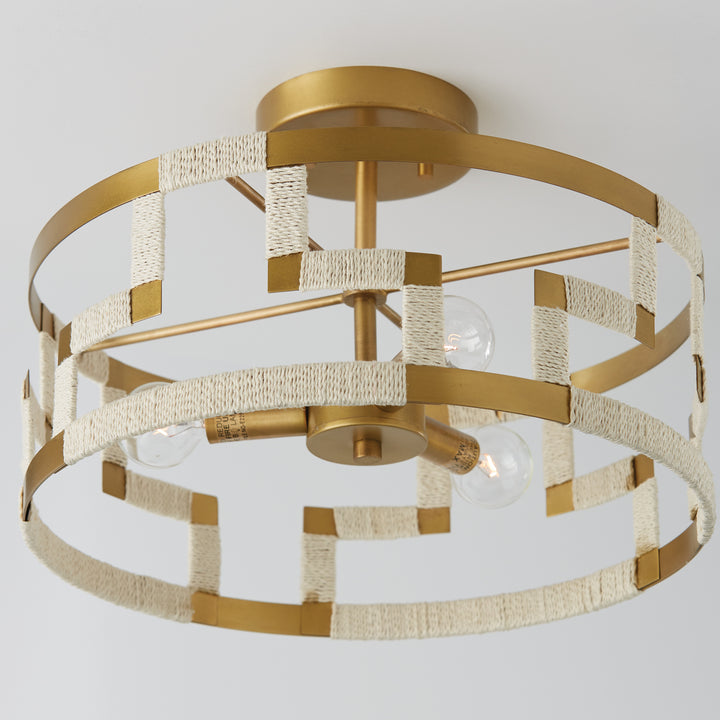 Capital Lighting Three Light Semi-Flush Mount