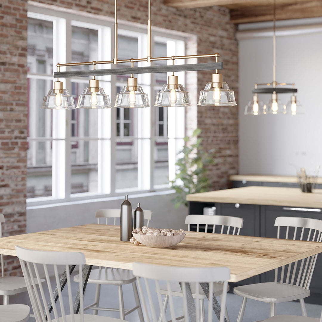 Kichler Five Light Linear Chandelier