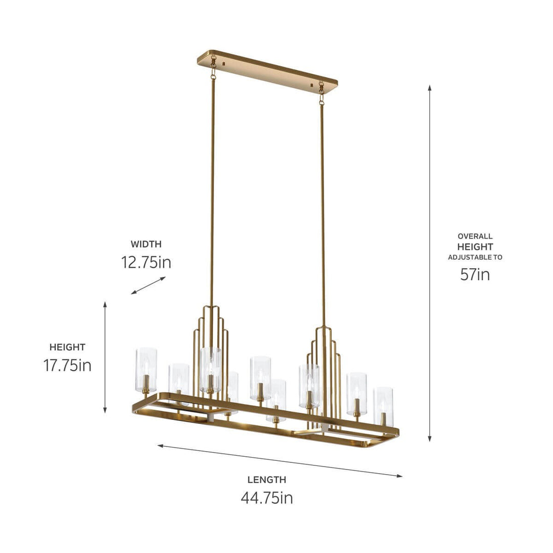 Kichler Ten Light Linear Chandelier