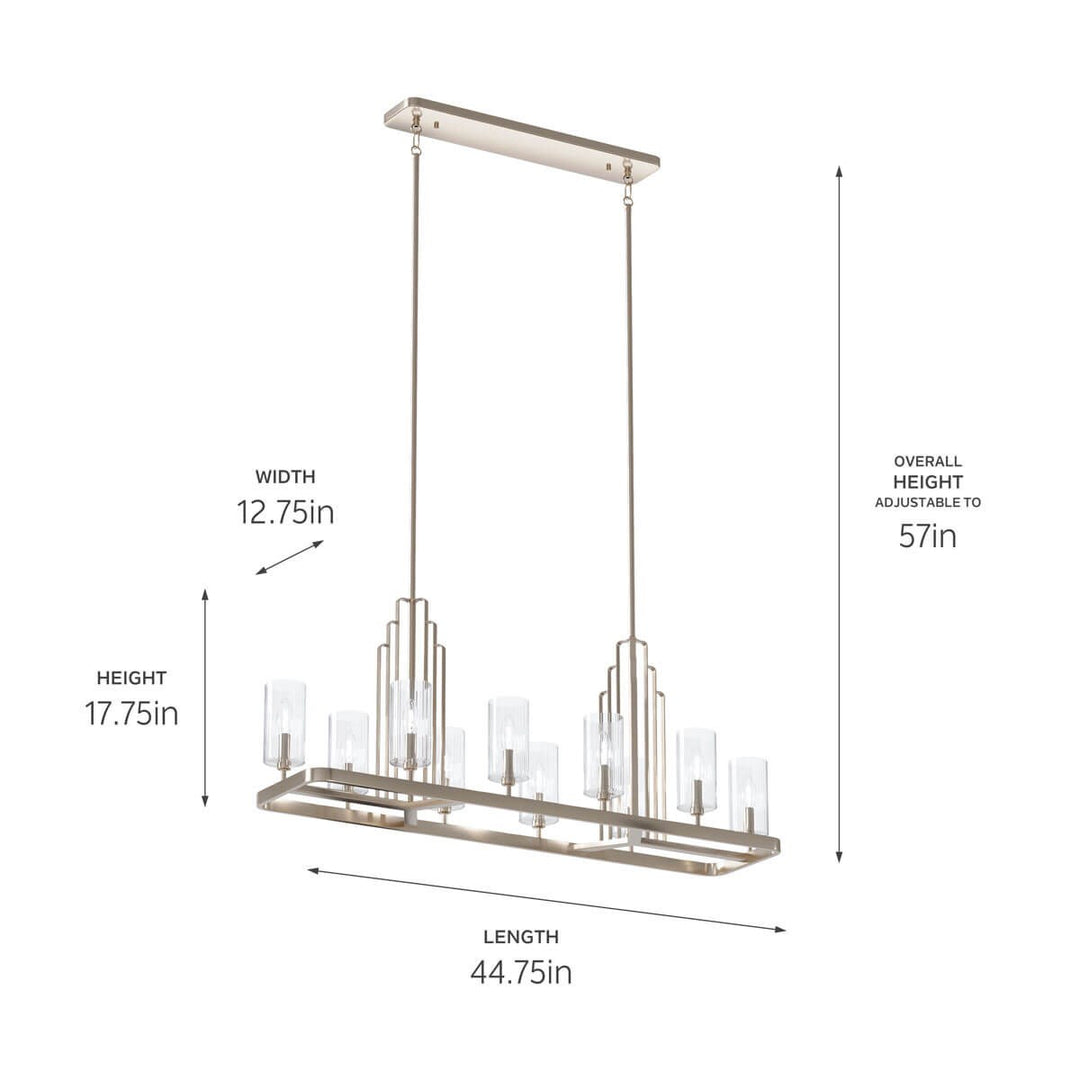 Kichler Ten Light Linear Chandelier