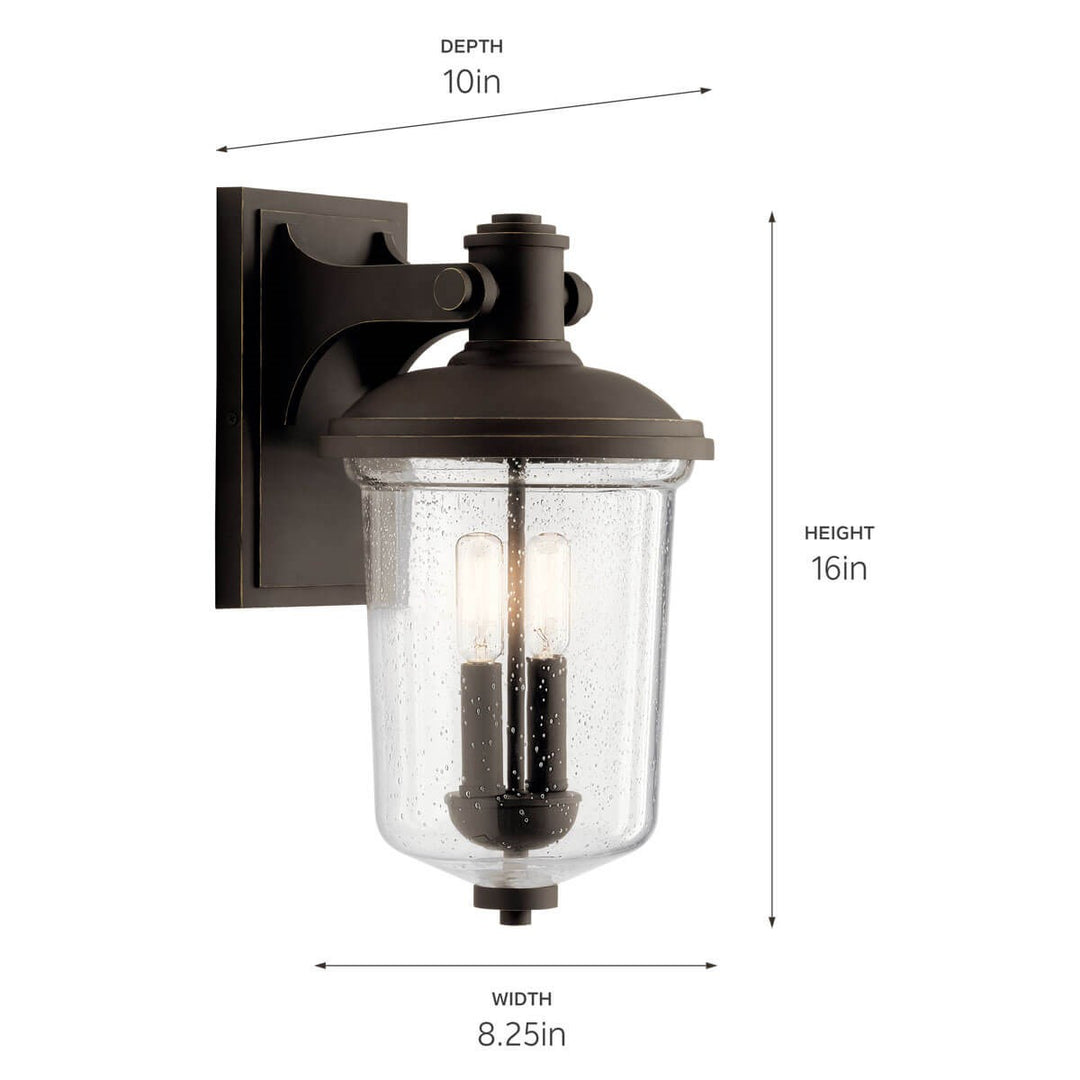 Kichler Two Light Outdoor Wall Mount