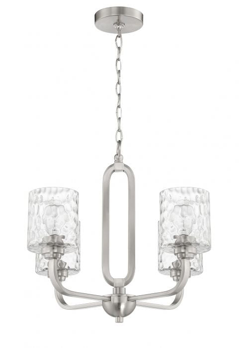 Collins Four Light Chandelier in Brushed Polished Nickel