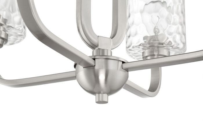 Collins Four Light Chandelier in Brushed Polished Nickel