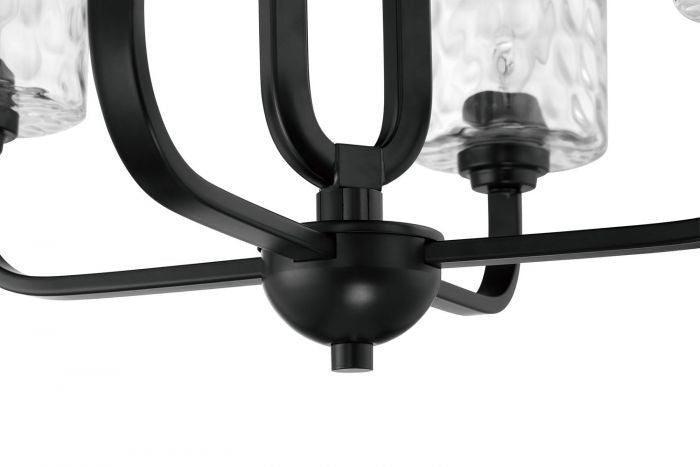 Collins Four Light Chandelier in Flat Black