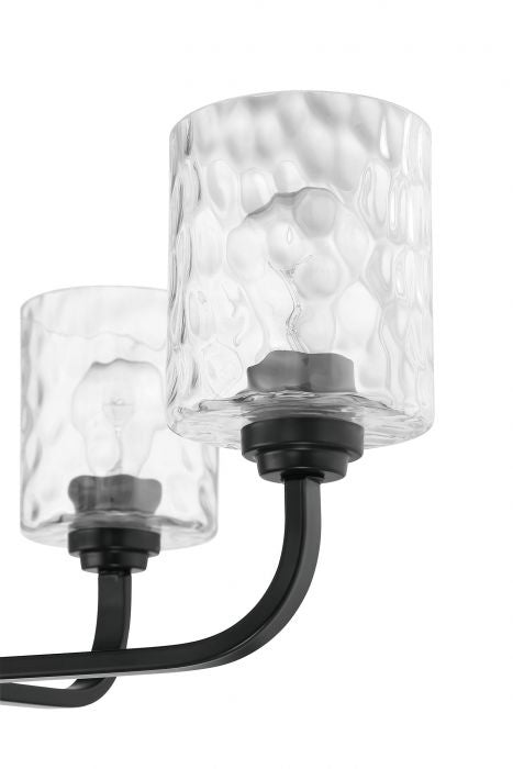 Collins Four Light Chandelier in Flat Black