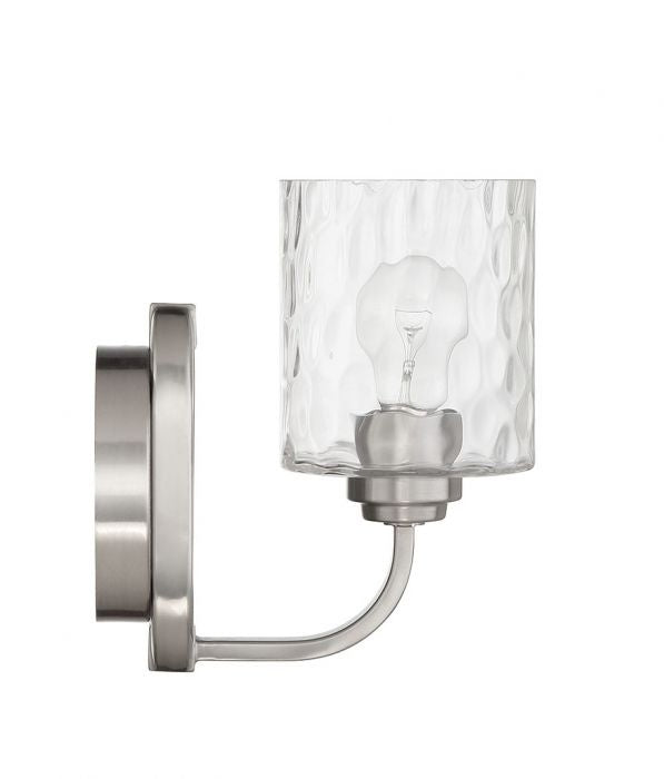 Collins One Light Wall Sconce in Brushed Polished Nickel