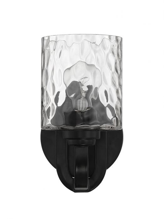 Collins One Light Wall Sconce in Flat Black