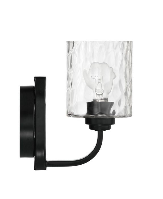 Collins One Light Wall Sconce in Flat Black