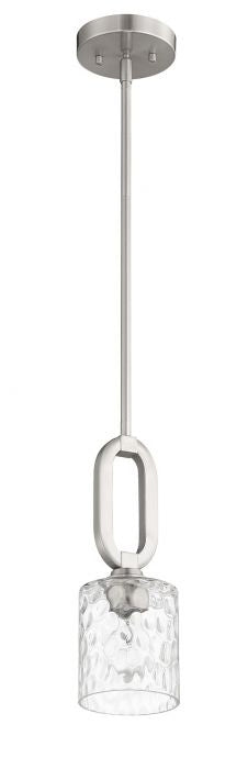 Collins One Light Mini Pendant in Brushed Polished Nickel