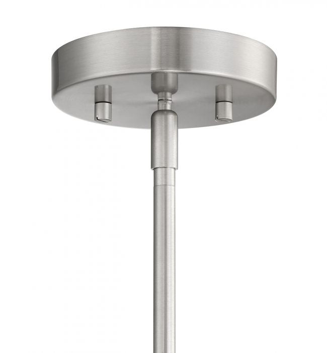 Collins One Light Mini Pendant in Brushed Polished Nickel