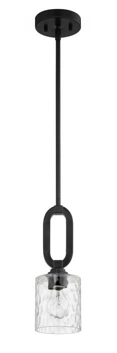 Collins One Light Mini Pendant in Flat Black