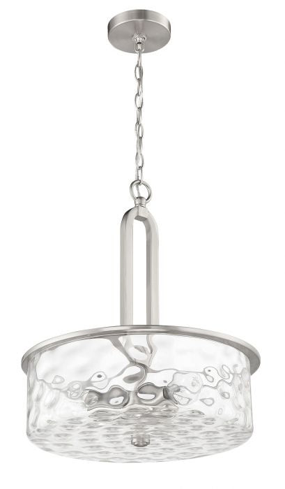 Collins Three Light Pendant in Brushed Polished Nickel