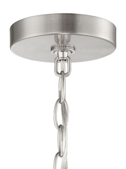 Collins Three Light Pendant in Brushed Polished Nickel