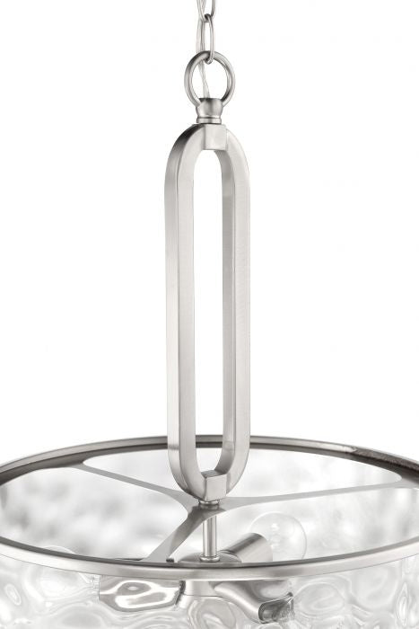 Collins Three Light Pendant in Brushed Polished Nickel