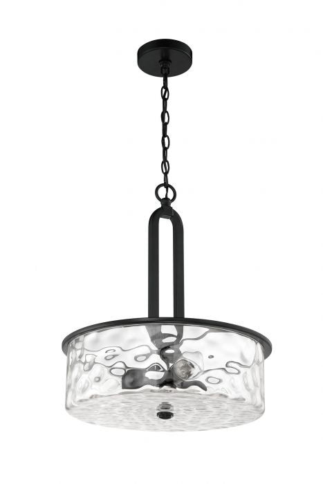 Collins Three Light Pendant in Flat Black