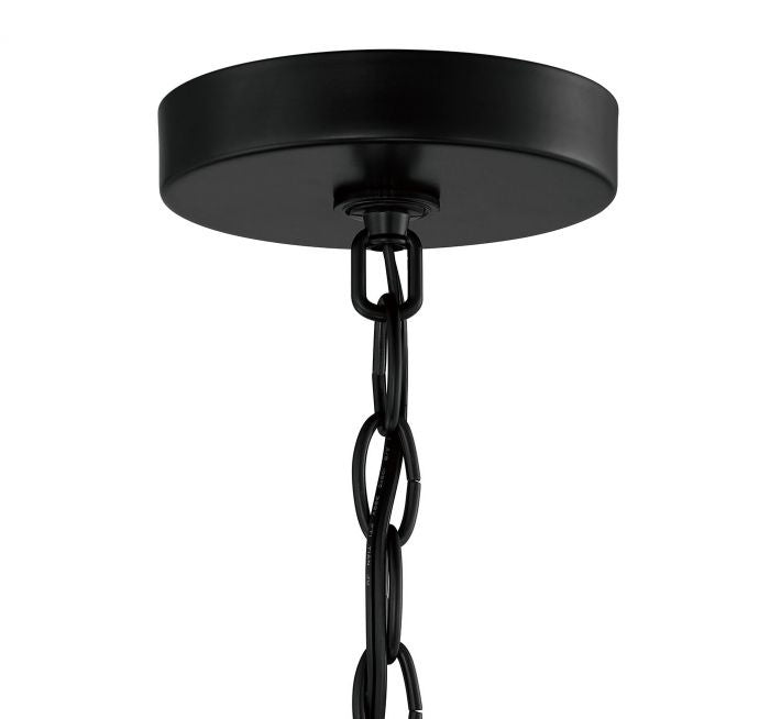 Collins Three Light Pendant in Flat Black