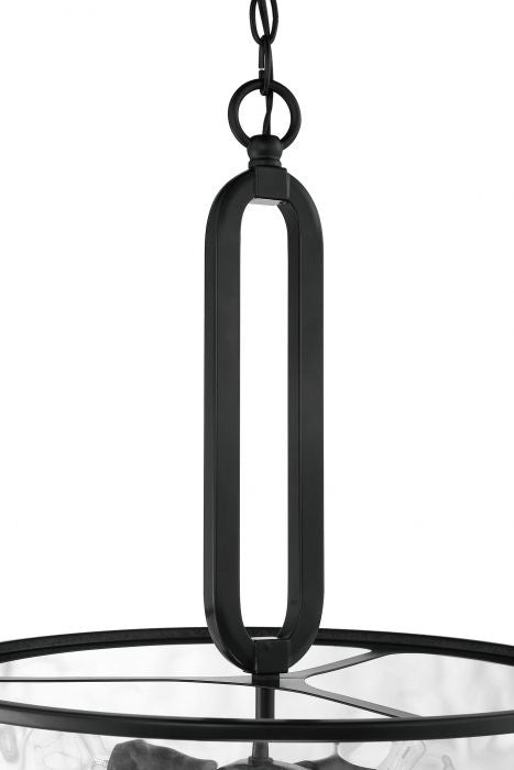 Collins Three Light Pendant in Flat Black