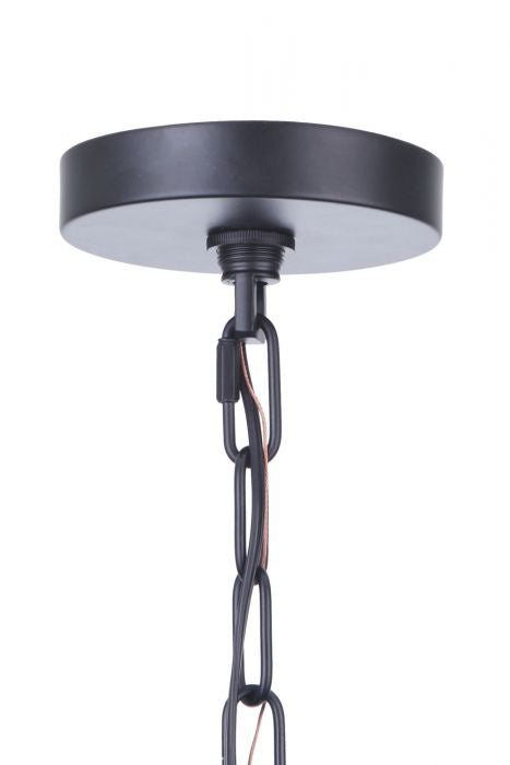 Larrson Six Light Chandelier in Flat Black