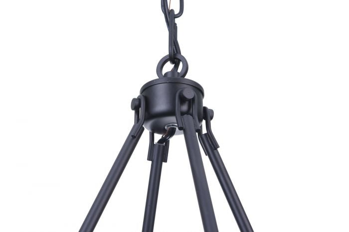 Larrson Six Light Chandelier in Flat Black